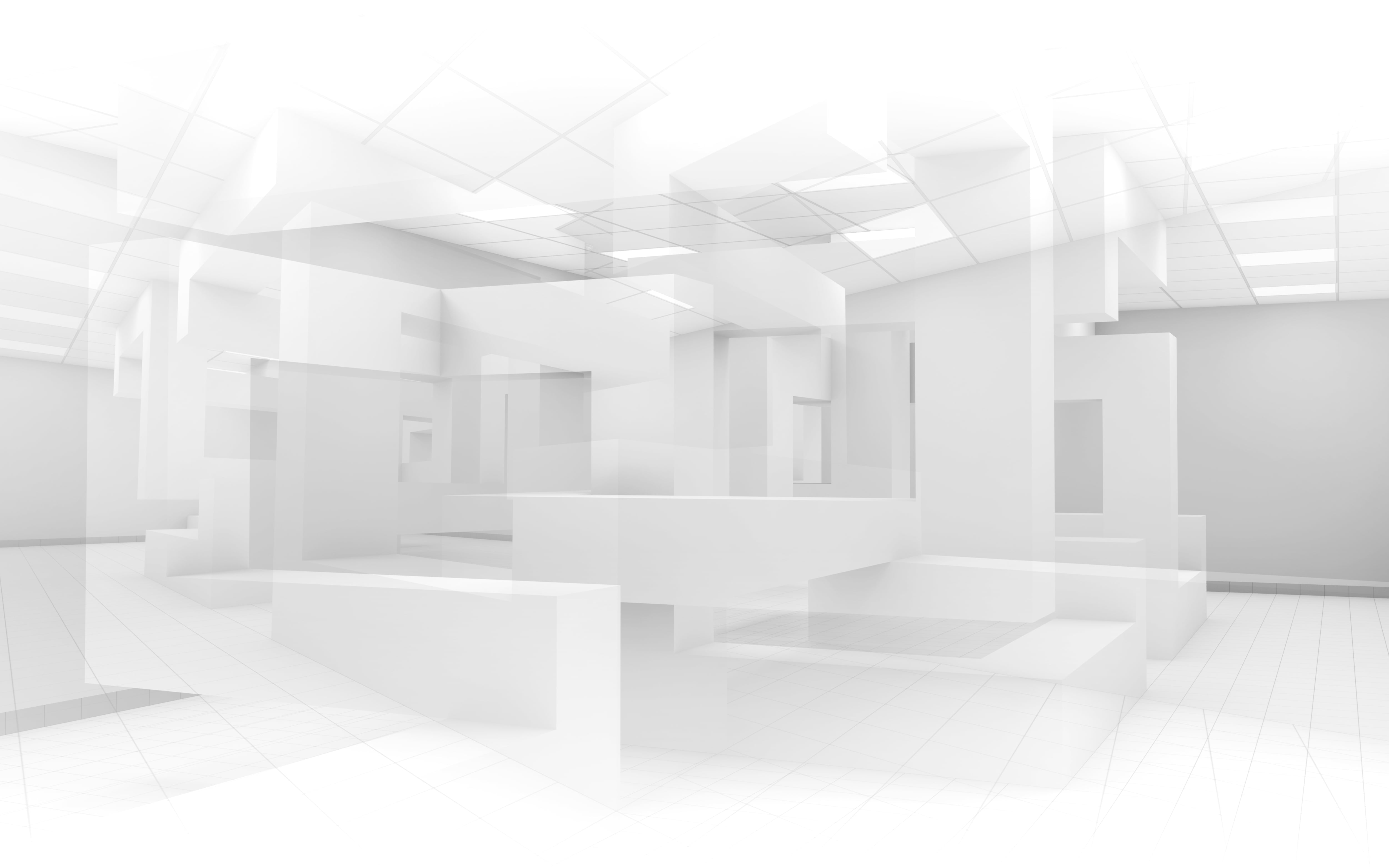 Abstract White Office Interior Background 3D - RDP Corporation
